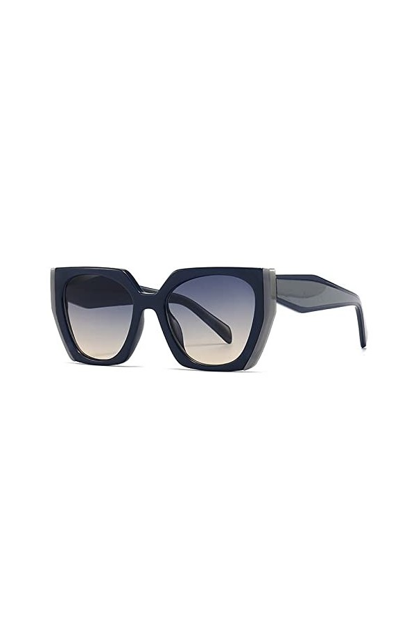 HCHES Lunettes de soleil carrées œil de chat pour femmes Lunettes de soleil vintage Femme Gradient Shades, 11, taille unique