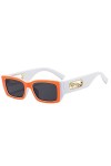 HCHES Lunettes de soleil carrées léopard carrées couleur bonbon vintage pour femmes lunettes de soleil dégradées hommes nuanc