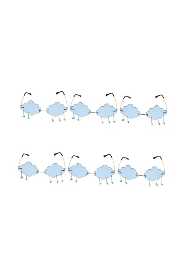 ABOOFAN 6 Pièces Lunettes De Pluie Nuage Lunettes De Fête Des Années 90 Photomaton Lunettes De Soleil Rétro Cadeaux Pour Femm
