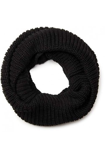 styleBREAKER écharpe fine maille, écharpe tube, écharpe bébé tricot, écharpe de boucle, unisexe 01018112, couleur:noir