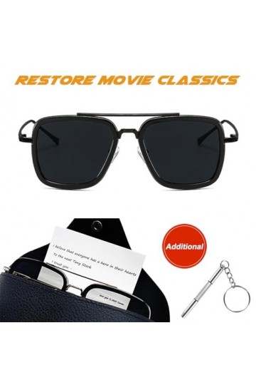 SHEEN KELLY Lunettes de soleil Hommes Femmes Rétro Pilote Carré Cadre en métal Rectangle Classique Mode Lunettes