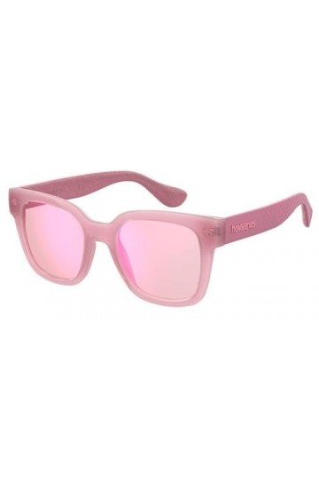 Havaianas Una Sunglasses, EQK/13 Antique Pink, 52 Unisex