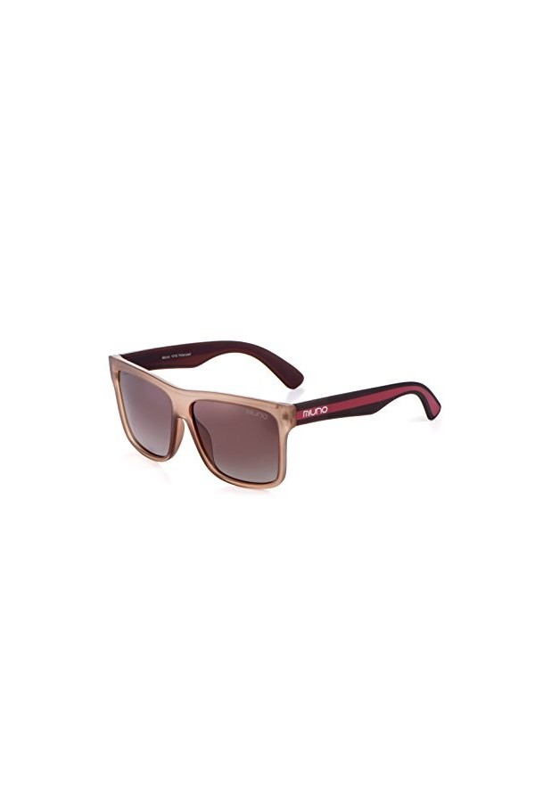 Miuno® 1018 Lunettes de soleil polarisées unisexe pour homme et femme - Marron - taille unique