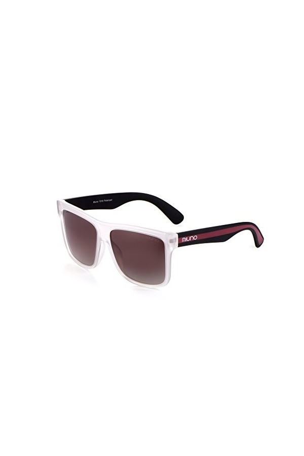 Miuno® 1018 Lunettes de soleil polarisées unisexe pour homme et femme - Marron - taille unique