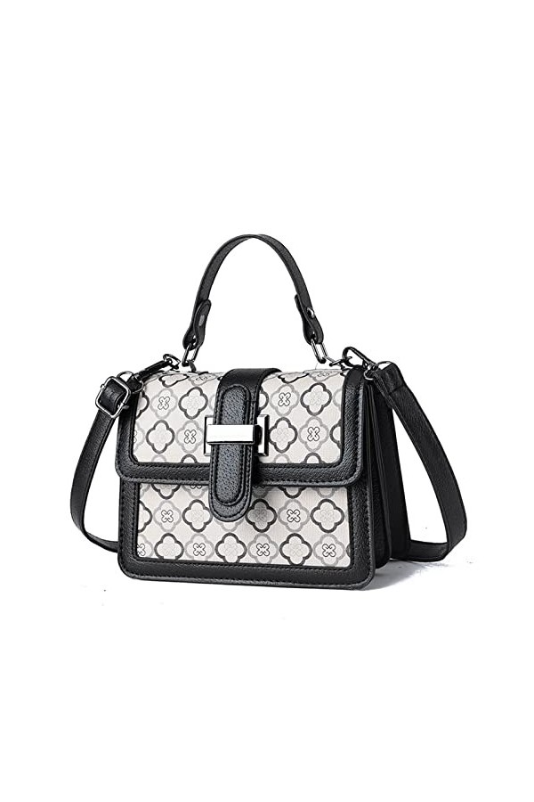 FANDARE Mode Sac à Main Femme Damier Sac à Bandouliere PU Cuir Sacs Portés Épaule Sac Fourre Sacoche Étanche Sac Messager pou