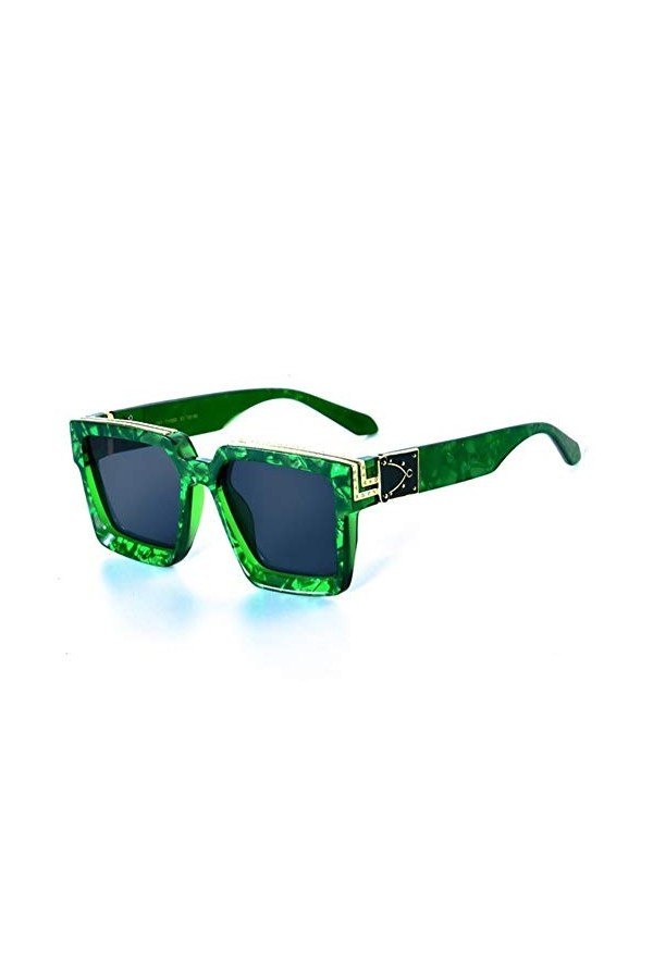 ANICHE Lunettes de Soleil pour Femmes, Lunettes de Soleil de Luxe Place Cool Hommes Femmes Mode Lunettes UV400 Couleur Green