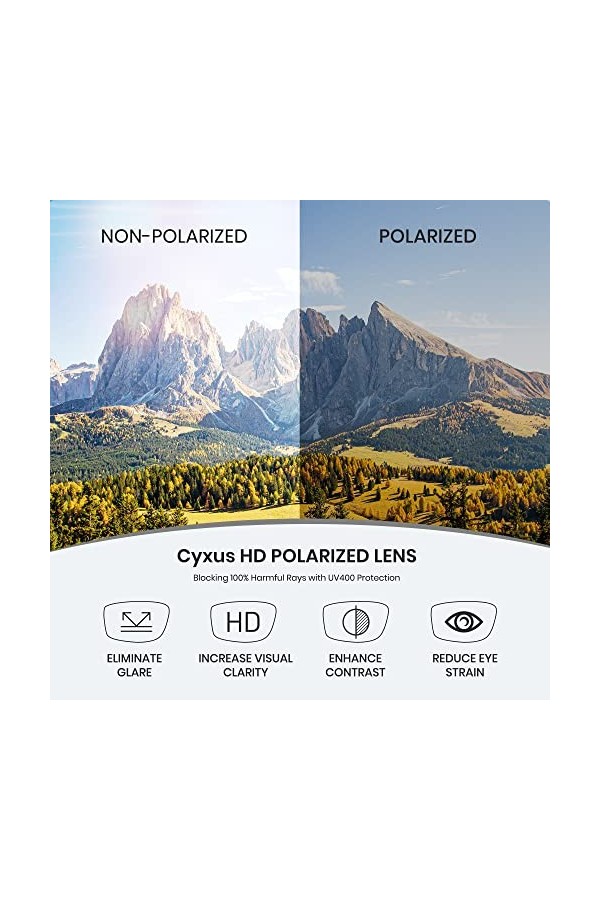 Cyxus Lunettes de soleil pour hommes 2024