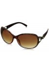 Foster Grant Lunettes de soleil aviateur pour femme, brun, 61 mm