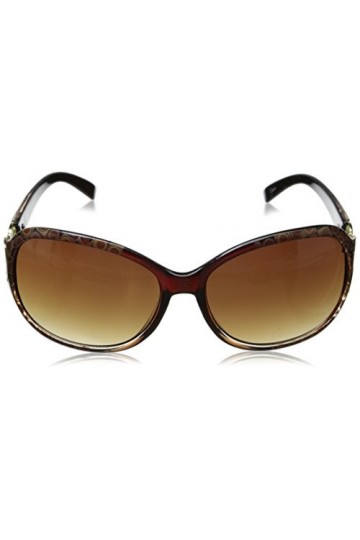 Foster Grant Lunettes de soleil aviateur pour femme, brun, 61 mm
