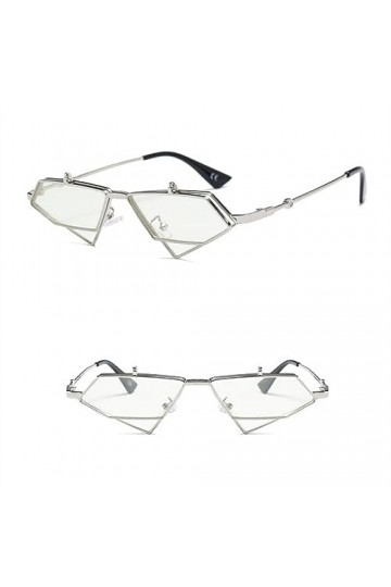 Steampunk Métal Flip Triangle Lunettes De Soleil Teinté Couleur Double Lentille Femelle Rouge Lunettes De Soleil Femmes, C5 O