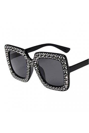 Lunettes Pour Femmes Lunettes De Soleil Unisexe Surdimensionné Carré Rétro Grand Cadre Lunettes De Soleil À Dessus Plat Lunet