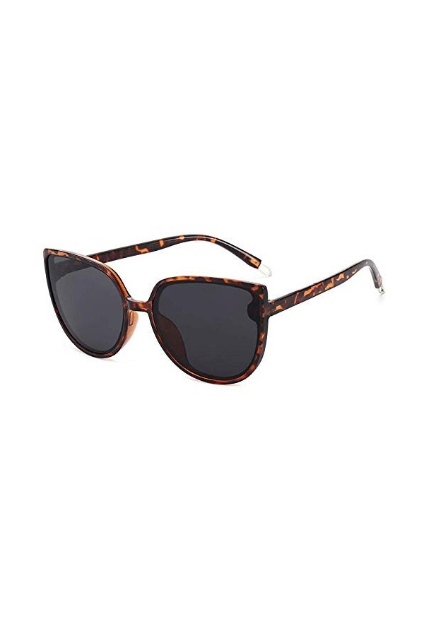 XINGYU Lunettes de Soleil Rondes Vintage surdimensionnées Femmes œil de Chat rétro Cadre Noir Hommes Lunettes de Soleil pour 