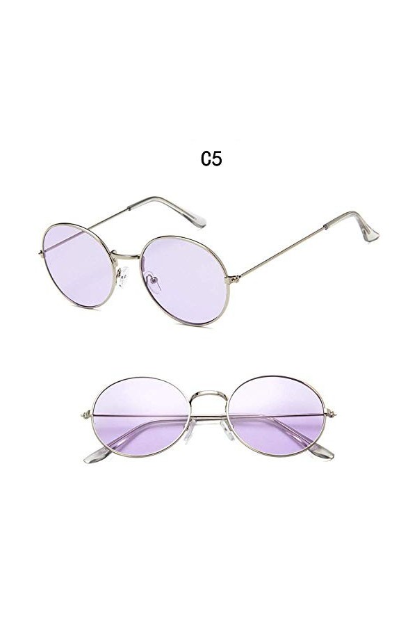 XINGYU Lunettes de Soleil Rondes de Couleur gelée Lunettes de Soleil océan Transparent Lunettes de Soleil rétro pour Hommes e