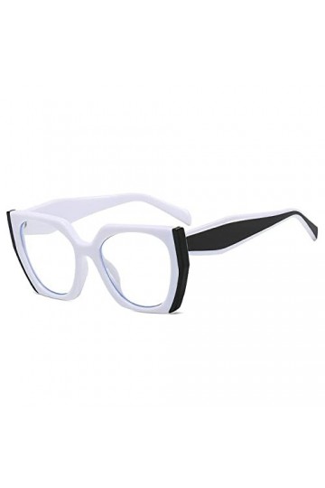 HCHES Fashion Square Cat Eye Lunettes de soleil pour femmes Vintage Noir Blanc Lunettes de soleil Femme Gradient Shades Gafas