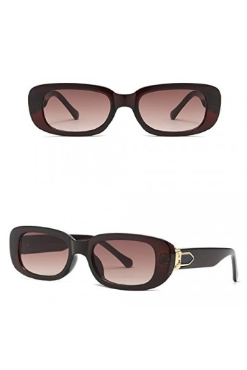 HCHES Rétro Métal Flèche Rectangle Lunettes De Soleil Femmes Designer Vintage Noir Carré Petit Cadre Lunettes De Soleil Nuanc