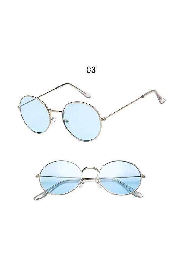 XINGYU Lunettes de Soleil Rondes de Couleur gelée Lunettes de Soleil océan Transparent Lunettes de Soleil rétro pour Hommes e