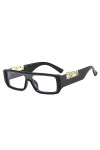 One Piece Small Rectangle Leopard Lunettes de soleil pour femmes Design de mode Gradient Lunettes de soleil Hommes Hip Hop Sh