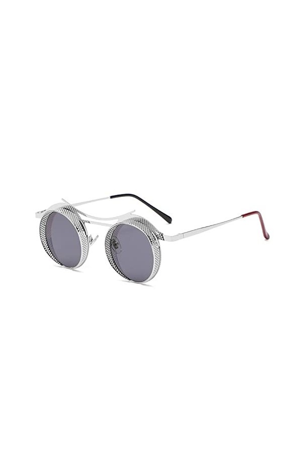 Unique Net Frame Alliage Lunettes de soleil rondes pour femmes Vintage luxe Steampunk Lunettes de soleil Hommes Hip Hop Lunet