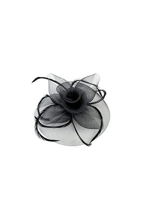 Afinder Chapeau Bibi Mariée Elégant Fascinator Britannique Vintage Chapeau Nuptiale Bandeau Clip Coiffure Mariage Accessoire 