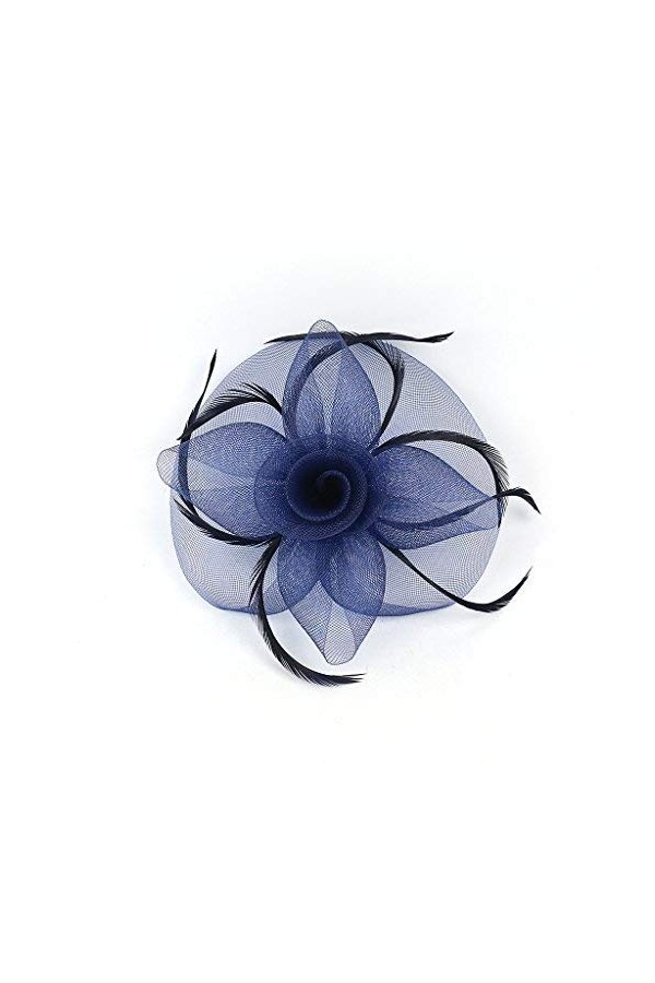 Afinder Chapeau Bibi Mariée Elégant Fascinator Britannique Vintage Chapeau Nuptiale Bandeau Clip Coiffure Mariage Accessoire 