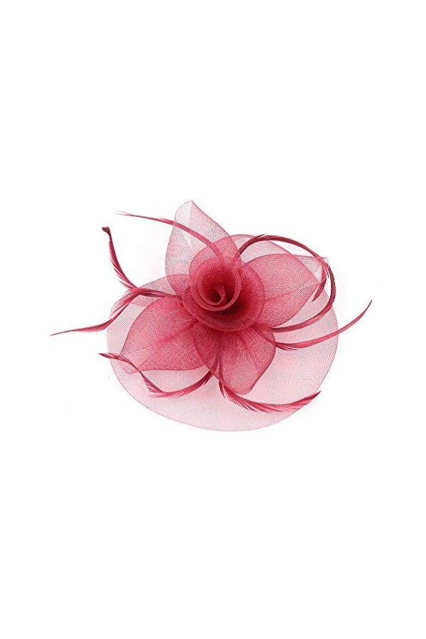 Afinder Chapeau Bibi Mariée Elégant Fascinator Britannique Vintage Chapeau Nuptiale Bandeau Clip Coiffure Mariage Accessoire 