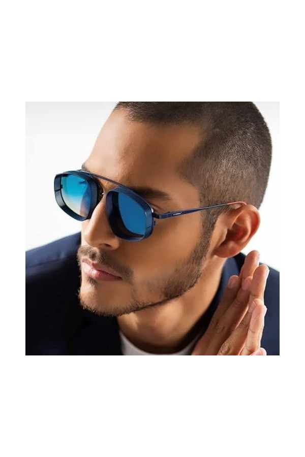 PAIHUIART Lunettes De Soleil Femme Lunettes De Soleil Homme Polarisées Mode Steampunk Lunettes De Soleil pour Hommes Vintage