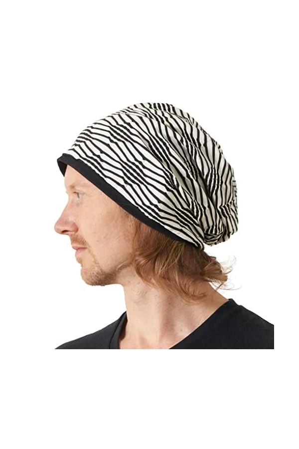 Bonnet Chimio Femme Ete Tombant - Chapeau Homme 100% Coton Bio Beanie Hat Surdimensionné Surfeur Plage Hippie Branché Ethniqu