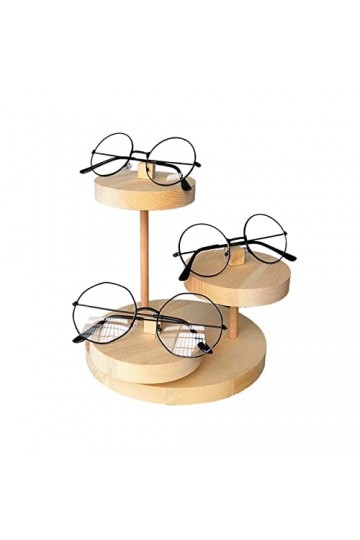 Présentoir à Lunettes Multifonctionnel Verres en bois massif créatif Stand Stand Solide Tablette à bois Vitrine décorative Lu