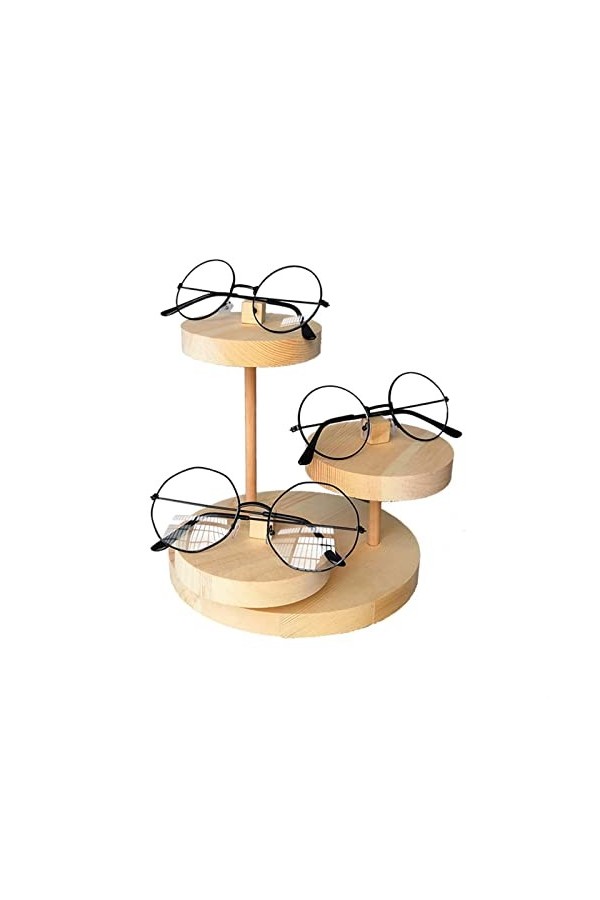 Présentoir à Lunettes Multifonctionnel Verres en bois massif créatif Stand Stand Solide Tablette à bois Vitrine décorative Lu