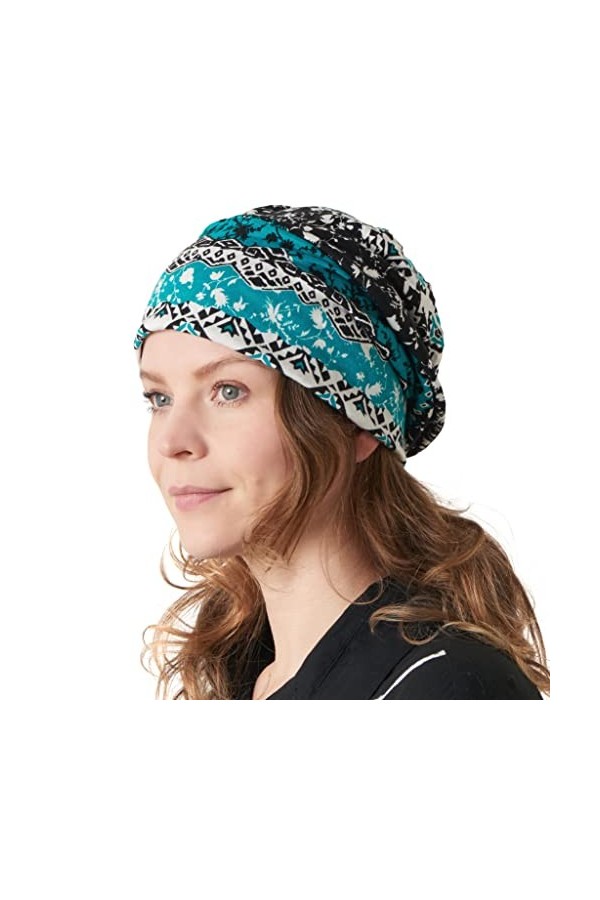 Bonnet Chimio Femme Ete Tombant - Chapeau Homme 100% Coton Bio Beanie Hat Surdimensionné Surfeur Plage Hippie Branché Ethniqu