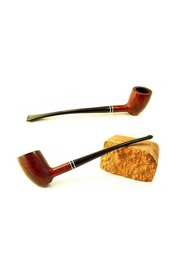 Mini Pipa para Fumar Tabaco Fashion Briar "Lady" pequeña ENA Madera Hecha a Mano. Diseñado para fumadores de pipa, marron, 