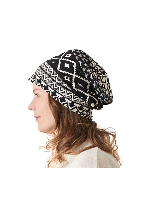 Bonnet Chimio Femme Ete Tombant - Chapeau Homme 100% Coton Bio Beanie Hat Surdimensionné Surfeur Plage Hippie Branché Ethniqu