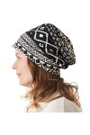 Bonnet Chimio Femme Ete Tombant - Chapeau Homme 100% Coton Bio Beanie Hat Surdimensionné Surfeur Plage Hippie Branché Ethniqu