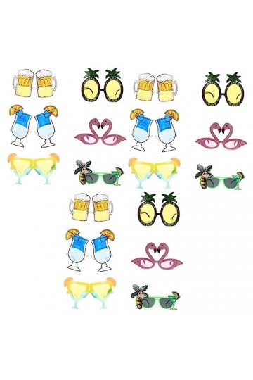 ABOOFAN 18 Paires Lunettes Flamant Rose Lunettes De Soleil Tendance Pour Femmes Lunettes De Soleil De Quai Pour Femmes Lunett