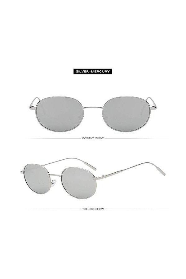 XINGYU Lunettes de Soleil Rondes rétro Femmes Lunettes de Soleil pour Femmes Lunettes de Soleil en Alliage Miroir Femme Bleu