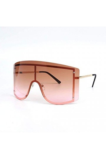 XINGYU Lunettes de Soleil Femmes surdimensionné Bleu Jaune dégradé Rouge sans Monture en métal Femme Grand Lunettes de Soleil