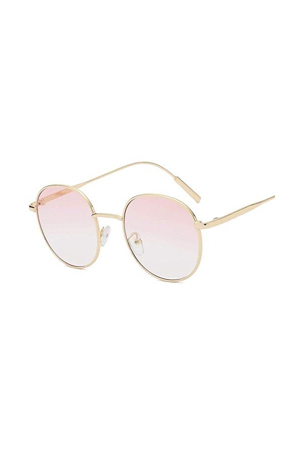 XINGYU Lunettes de Soleil Rondes rétro Femmes Lunettes de Soleil pour Femmes Lunettes de Soleil en Alliage Miroir Femme Bleu