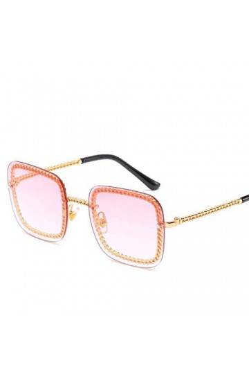 XINGYU Chaîne en métal Lunettes de Soleil carrées Femme Femme Vintage Coloré Mercure Mercure Film Miroir Lunettes de Soleil A