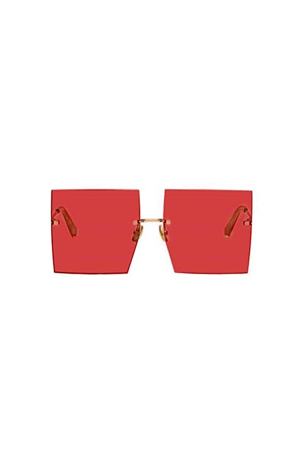 XINGYU Lunettes de Soleil carrées surdimensionnées à la Mode Femmes Personlity Sexy Rouge Brun Teinté Lentille de Couleur UV4