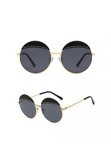 HCHES Lunettes de soleil rondes classiques Vintage femmes lunettes de soleil Design de luxe lunettes femme conduite lunettes 