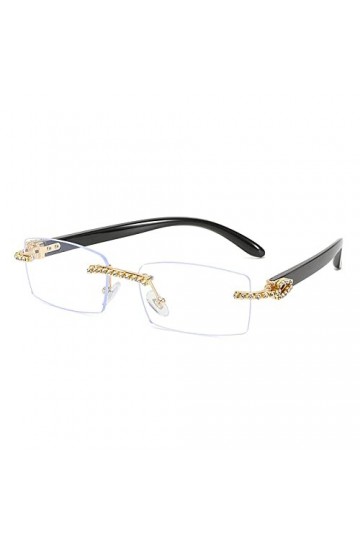 HCHES Lunettes de soleil diamant pour femmes cristal rectangle lunettes de soleil UV400 femmes nuances strass lunettes faites