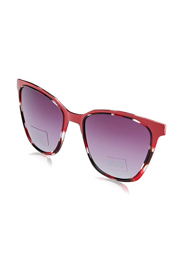 MODO & ECO Eyre Clip on Lunettes de Soleil, Burgundy Tortoise, 52 Femme