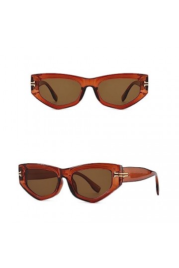 HPIRME Nuances de lunettes pour femmes pour femmes lunettes de soleil œil de chat dames noir Vintage lunettes U400, thé brun,