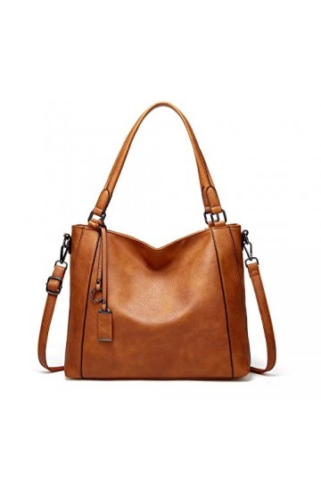 FANDARE Femmes Sac à Main Sac à Bandouliere Étanche Sacs Portés Épaule Sac Fourre Grand Sacoche PU Cuir Sac Messager pour Voy