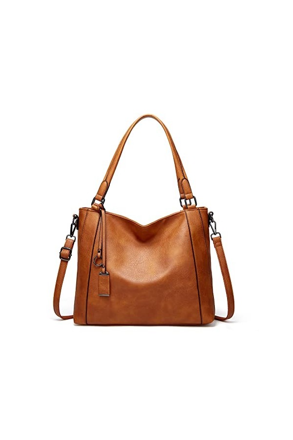 FANDARE Femmes Sac à Main Sac à Bandouliere Étanche Sacs Portés Épaule Sac Fourre Grand Sacoche PU Cuir Sac Messager pour Voy