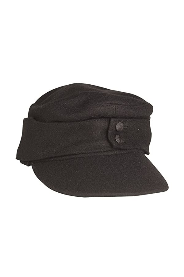 Mil-Tec Homme Wh M43 Chare Repro Casquette Newsie, Noir, Taille unique EU