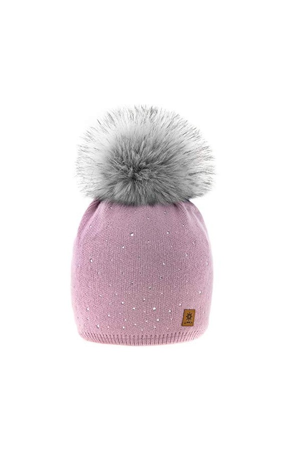 MFAZ Morefaz Ltd Set Ensemble Bonnet et écharpe Femme Tricotée Bonnet dhiver Ver Polaire Mustard Set Bonnet & Echarpe 