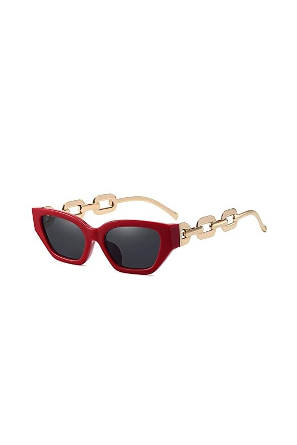 Lunettes de soleil pour hommes et femmes Fashion Cat Eye Lunettes de soleil pour femmes Tendance Cateye Chain Leg Lunettes de