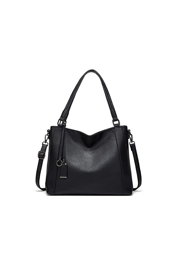 FANDARE Femmes Sac à Main Sac à Bandouliere Étanche Sacs Portés Épaule Sac Fourre Grand Sacoche PU Cuir Sac Messager pour Voy