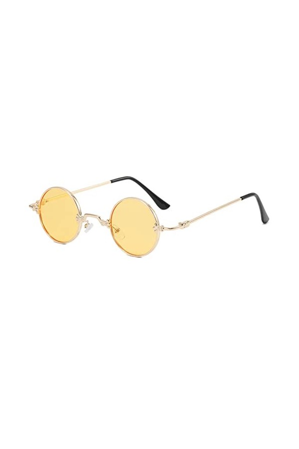Lunettes de Soleil décoratives de fête en Plein air pour Hommes et Femmes rétro Rondes Punk